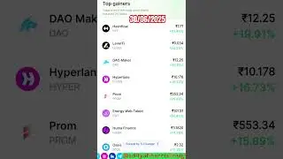 Crypto Top Gainers (24h|june 30 2025@adityafinancialinsights14 #crypto #topgainer #investing #yt
