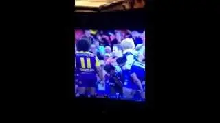 Sam Thaiday enters the wrong scrum. Funny but clever!!