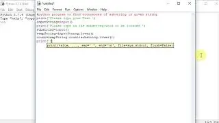 python program to find occurences of substring in given string