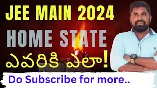 Jee Main 2024,Home State quota