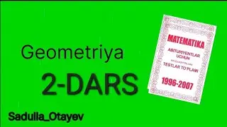 To'g'ri burchakli UCHBURCHAK, katetlarning PRAYEKSIYALARI, Sinuslar va Cosinuslar TEOREMASI.