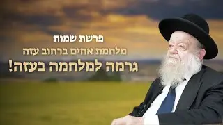 פרשת שמות | מלחמת אחים ברחוב עזה גרמה למלחמה בעזה! | הרב יוסף צ. בן פורת תשפ