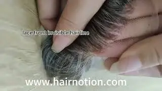 Natural Men&rsquo;s Hair Replacement System ‖ 350# Color ‖ Lace Front Mono Toupee for Baldness & Hair Loss