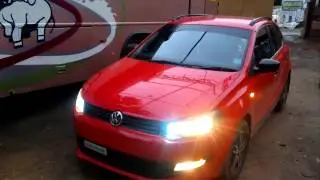 vw polo modified car hid light