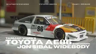 Tarmac Works Toyota Sprinter Trueno [AE86] Widebody by Jon Sibal Designs Stop Motion by #DRZWRKZ