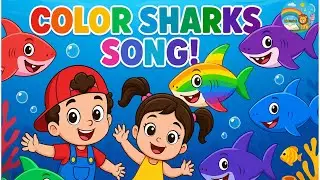 Nursery Rhyme for Toddlers | Learn Colors with Baby Shark             🎨 | |Pink Shark|  @KidKidi-00​