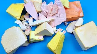 Bunch of colored Gym Chalk blocks and chunks ASMR