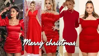 Hermosos VESTIDOS PARA NAVIDAD 🎄en color ROJO❤️MODA 2022_2023/COLOR EN TENDENCIA