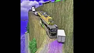 the bus driver's skills in navigating the scariest roads #truckdriver #trucks  #scaniat
