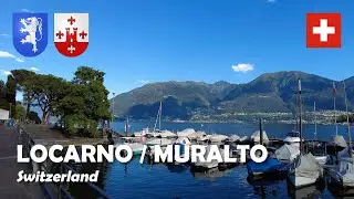 Locarno & Muralto, Switzerland.🇨🇭 Walk by the Lago Maggiore. 4K