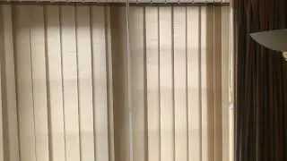 Caramel vertical blinds for patio doors