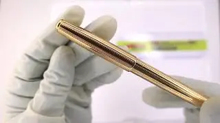 Parker Sonnet Gold Cascade Fountain Pen 1993 Gold Trim made in France with 18k USA Nib ( 4K Video ).