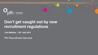 Don't get caught out by new recruitment regulations