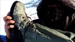 Military surplus mukluks and mittens at -29F