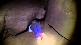 The beginning of a long crawl in Big Room cave