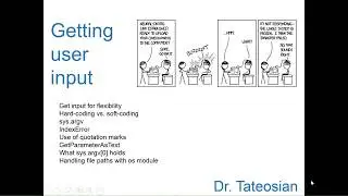 GIS540: Getting User Input (Ch 7)