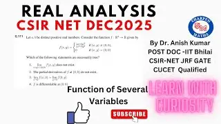 CSIR-NET Dec 2025 Real analysis solution || Several variable || Que id - 916710188