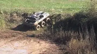 Argo 6x6 mudding and almost turns over
