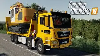 FS19 - TRANSPORTING EXCAVATOR with MAN TOW TRUCK - NEW TRUCK MOD for Farming Simulator 2019 ROLEPLAY