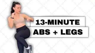 13 MINUTE ABS + LEGS WORKOUT | LOW IMPACT | BEGINNER FRIENDLY | NO EQUIPMENT | FOLLOW ALONG WITH ME