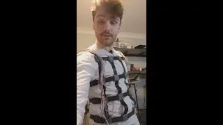 DIY VR Haptic vest Progress | 32 Motors! #Shorts