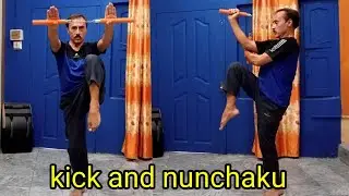 Mix martial rats exercises [kick and nunchaku] for beginner