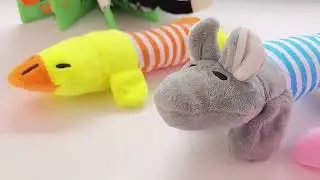Pet toy plush voice four legs long strip long animal cute cartoon dog cat toy training interactive