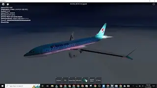 Roblox Korean Air inaugural Flight Boring 737 MAX 8 (Economy) Gimhae to Jeju