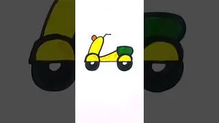 Easy Scooter Drawing 🎨#scooter #vehicle #shorts