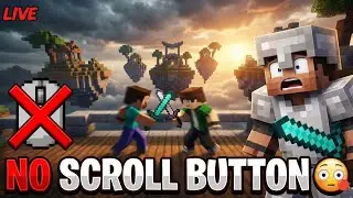 LIVE 🔴 Bedwars PvP WITHOUT Scroll Button 😳🔥 | Impossible Minecraft Challenge (Hindi)