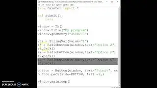 15. Tkinter: Radio buttons