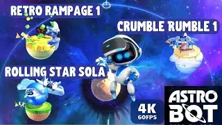 Astro Bot - Rolling Star Sola + Retro Rampage 1 + Crumble Rumble 1