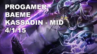 Progamer BaeMe Mid Kassadin vs Syndra - KR Challenger Rank Game
