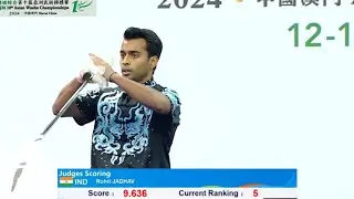 Rohit Jadhav 🇮🇳 (Daoshu 9.636 score) 10th Asian Wushu Championship 2024 at Macau