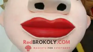 Dame endormie aux l&egrave;vres rouges pleine t&ecirc;te costume cosplay - REDBROKOLY.COM