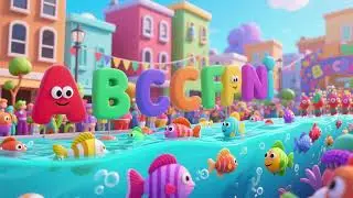 Colorful Fish Swim the ABC Parade | Learn Letters & Colors | Kids Songs & Nursery Rhymes