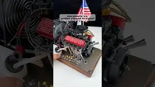How powerful is gasoline-powered V8 engine?#enginemodel #miniengine #vortrixe #v8