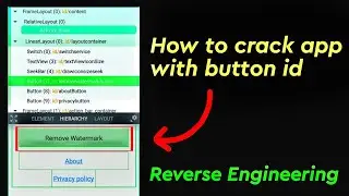 How to crack a App. using button id. Reverse Engineering. smali tutorial.