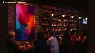 Inferno Bloom - Abstract Explosion of Color in Red, Orange, and Blue