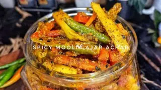 Spicy Mooli Gajar Achar Recipe | Homemade Winter Special | Chatpata Mooli Gajar Achar
