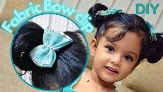 Easy Fabric Bow Clip🎀 Making |DIY|#cute #fabricbow #alligatorclips #trending 