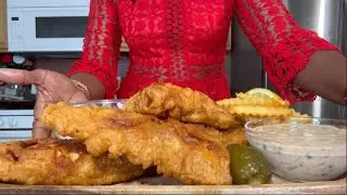 How To Make Crunchy Delicious Fish & Chips Dinner!