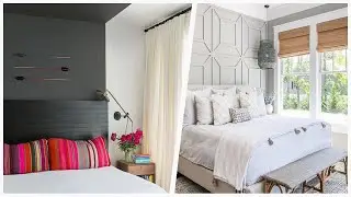 75 Bedroom With Gray Walls And Pink Walls Design Ideas You'll Love 🌈