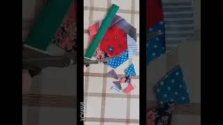 Лоскутки в красивую салфетку #рукоделие #печворк #салфетка  #тканюшки #утилизация #переработка