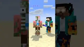 HELP Baby Zombie Flip The Water Bottle💪#shorts #minecraft