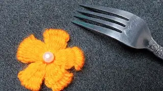 HOW TO MAKE HAND EMBROIDERY FLOWER/CURTAINS DECORATIONS