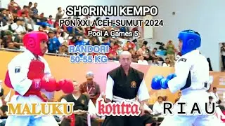 Bentrok ‼️ PON 2024 Maluku vs Riau Randori Putra Kelas 50 55 KG Shorinji Kempo