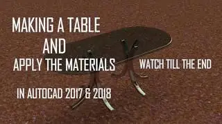 3D Modeling making Coffee Table Glass Table in AutoCAD 2017|| 3Dlearners Academy