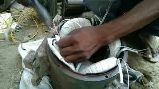 7'5 kva alternator field rewanding fitting and connection #desielectrical #rotor #diode #alternator
