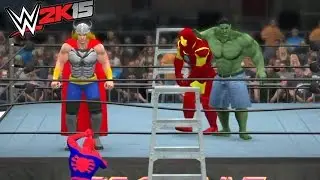 WWE 2K15 — ЧЕЛОВЕК-ПАУК ПРОТИВ ХАЛКА ПРОТИВ ЖЕЛЕЗНОГО ЧЕЛОВЕКА ПРОТИВ ТОРА — ЭПИЧЕСКАЯ БИТВА
